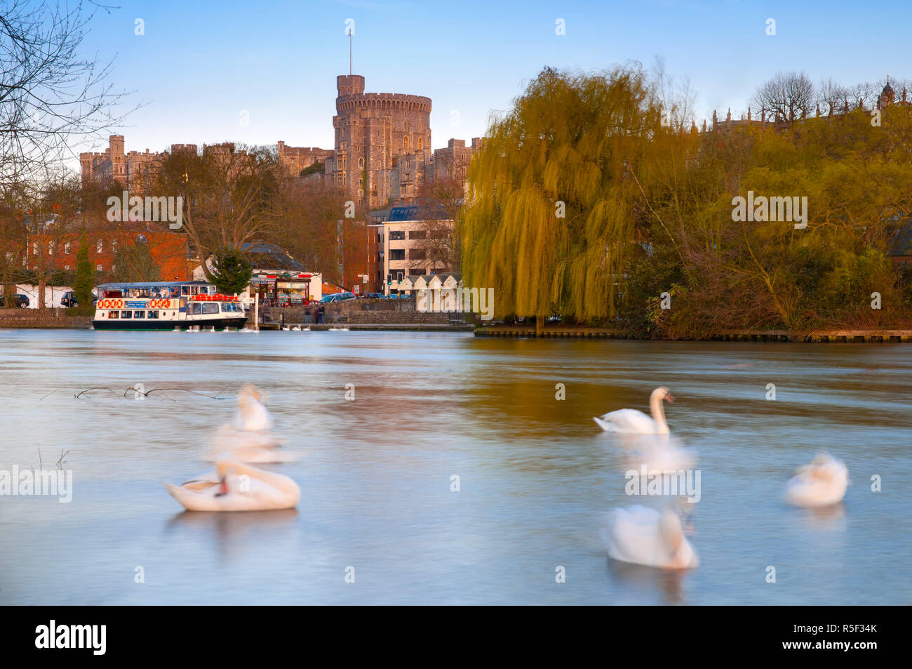 Großbritannien, England, Berkshire, Windsor, Windsor Castle und die Themse Stockfoto