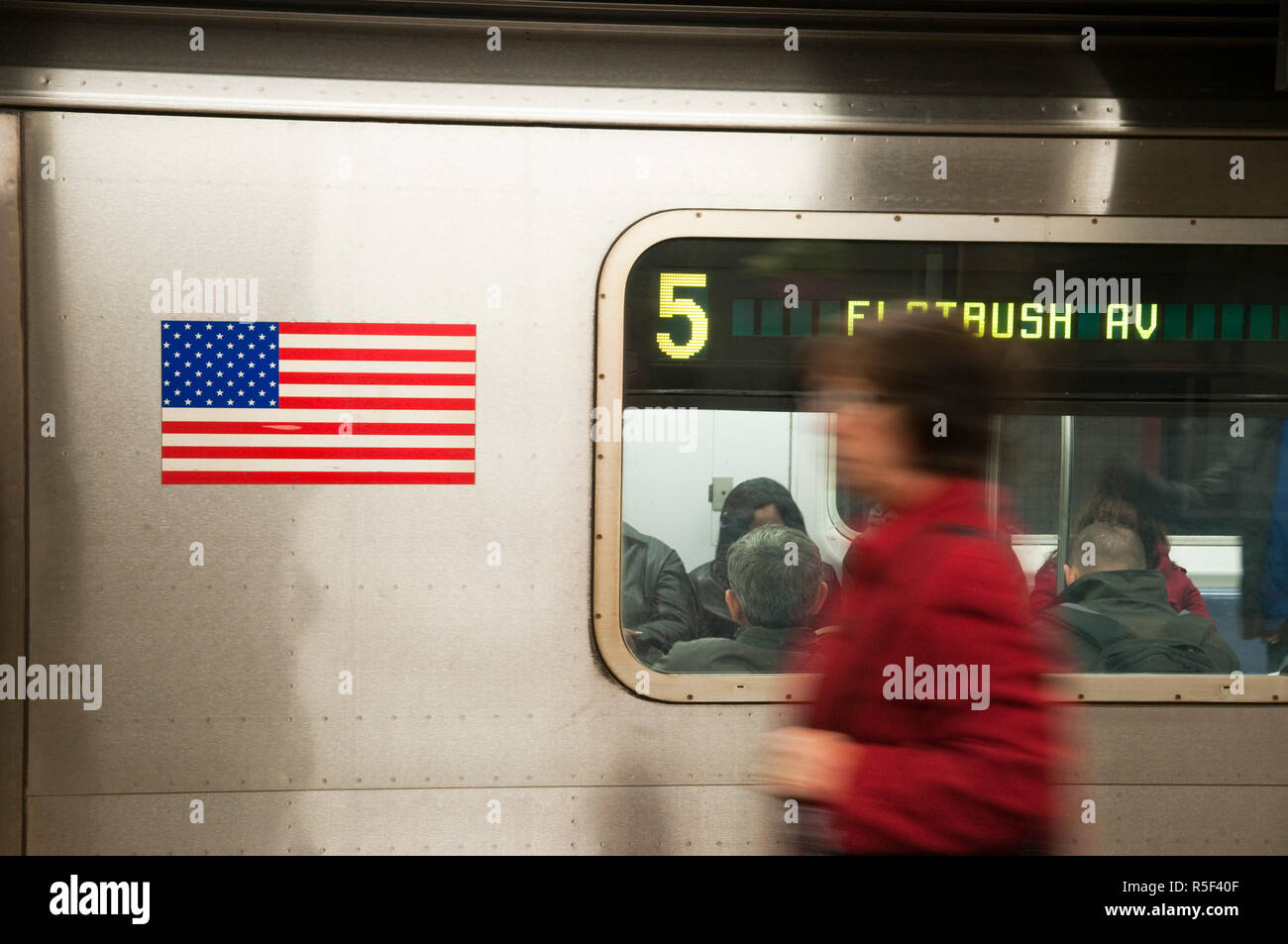 USA, New York, Manhattan, Downtown, Wall Street U-Bahn Station Stockfoto