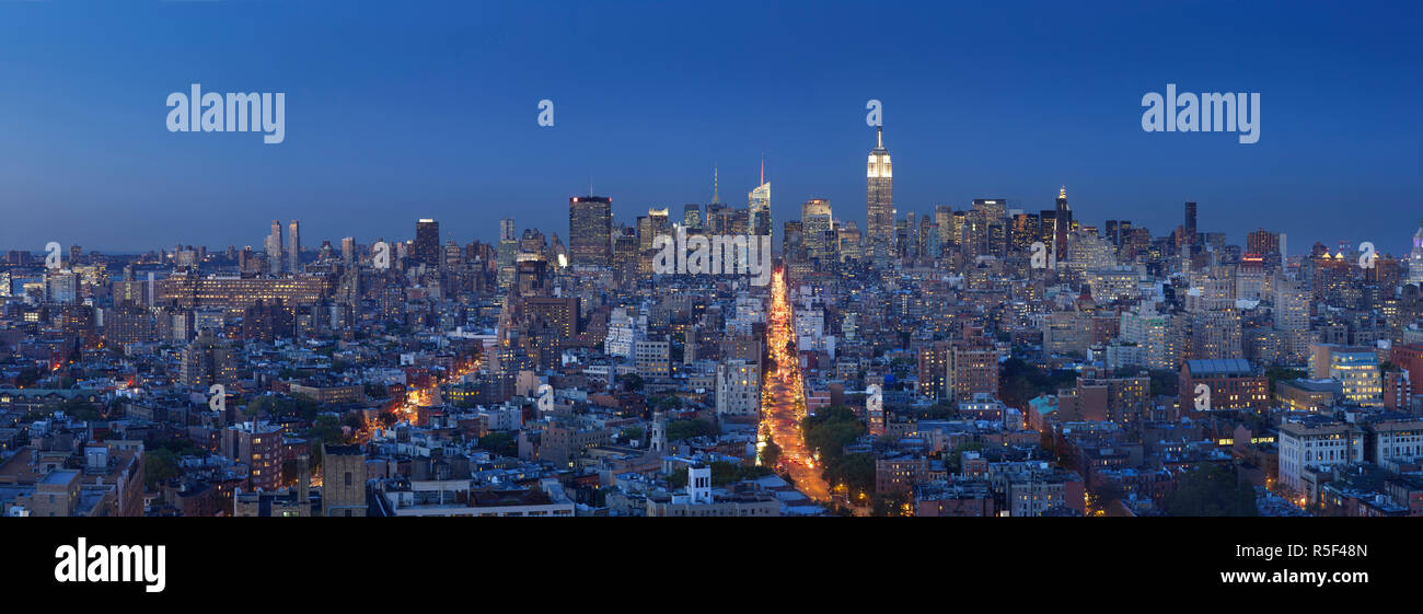 Empire State Building und die Skyline von Midtown, Manhattan, New York City, USA Stockfoto
