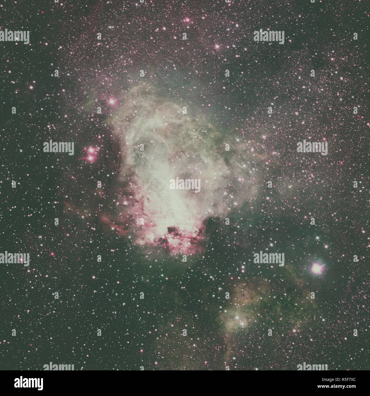 Sternentstehungsregion Messier 17, Omega-Nebel oder Swan Nebula. Stockfoto