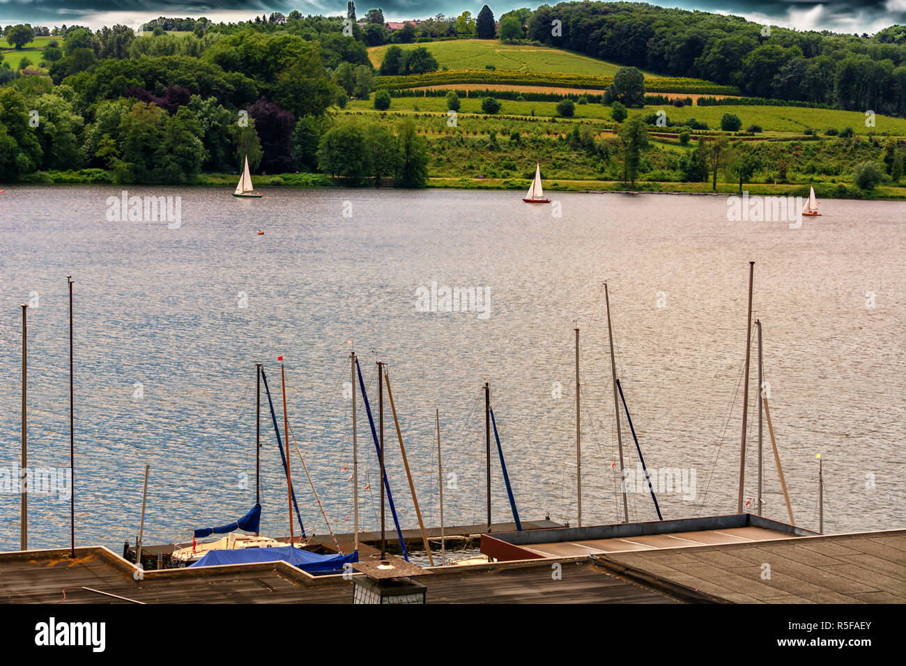 Panoramablick von baldeney See (BALDENEYSEE) Stockfoto