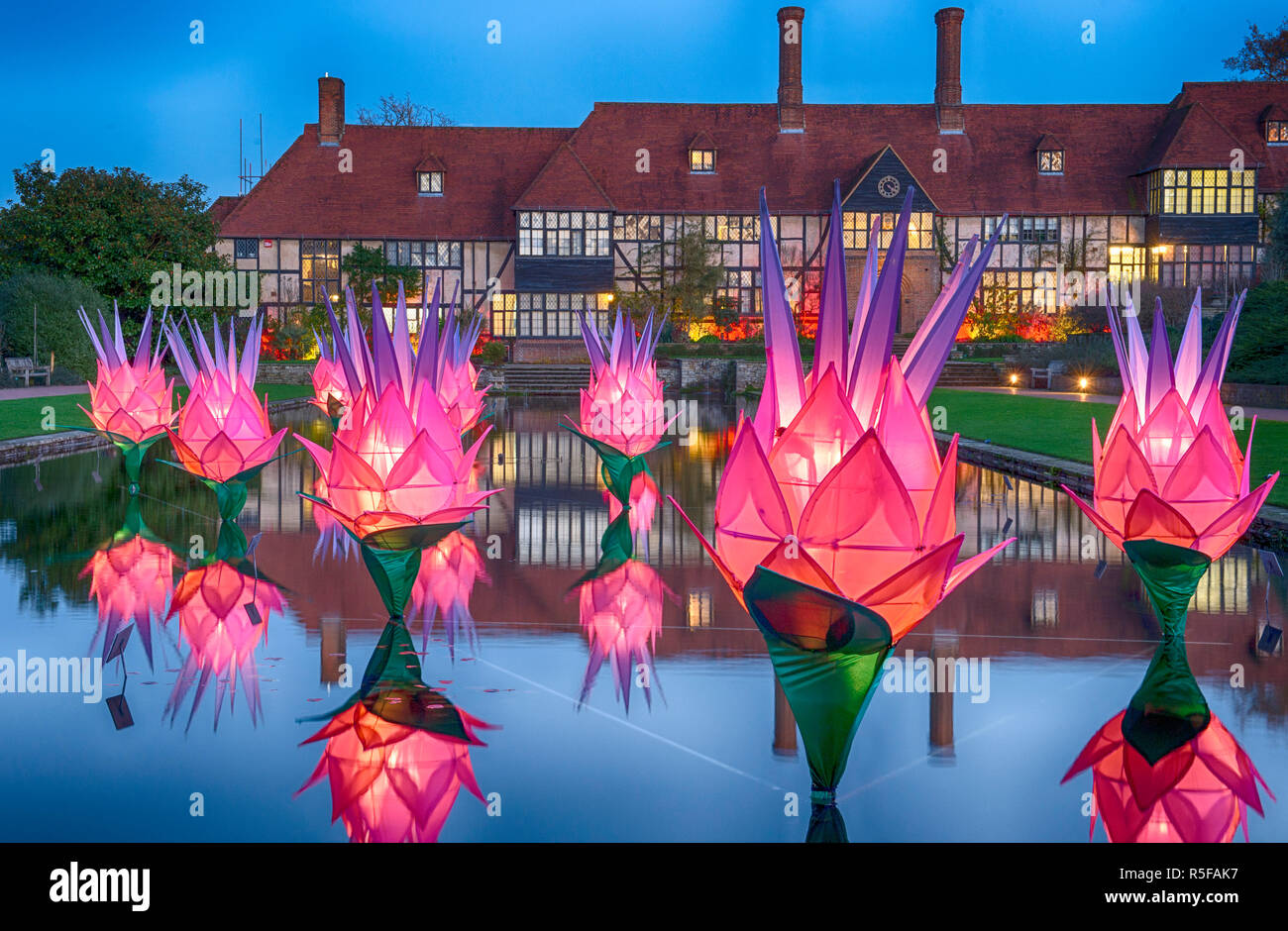RHS Wisley, Surrey, Großbritannien. 30. November 2018. Spektakuläre botanisch-saisonale Illuminationen inspiriert durch Jigantics Einschalten bei RHS Wisley. Stockfoto