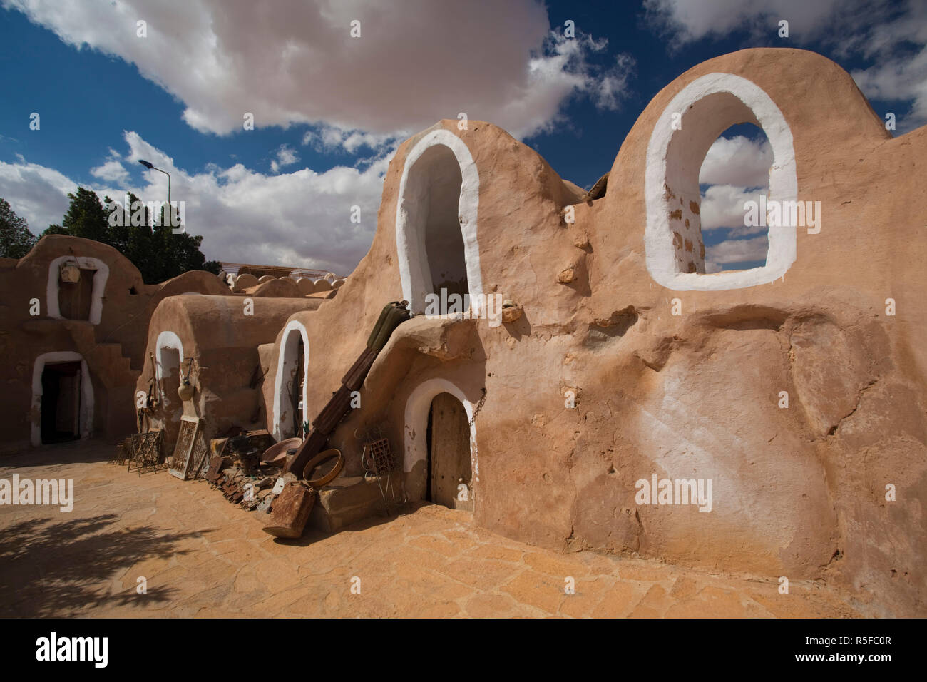 Tunesien, Ksour Bereich Ksar Haddada, Hotel Ksar Haddada, gesehen in dem Film Star Wars zunächst New Hope Stockfoto