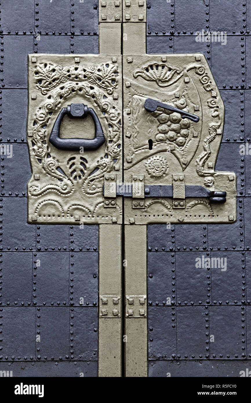 Türen die Dreifaltigkeitskathedrale (1912), Heilige Dormition Potschajew Lavra, Potschajew, Ternopil Oblast, Ukraine Stockfoto
