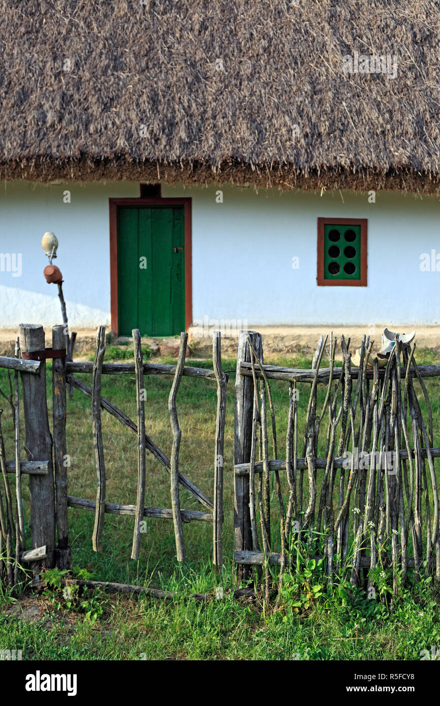 Traditionelles Dorfhaus, Subbotov, Cherkasy Oblast, Ukraine Stockfoto