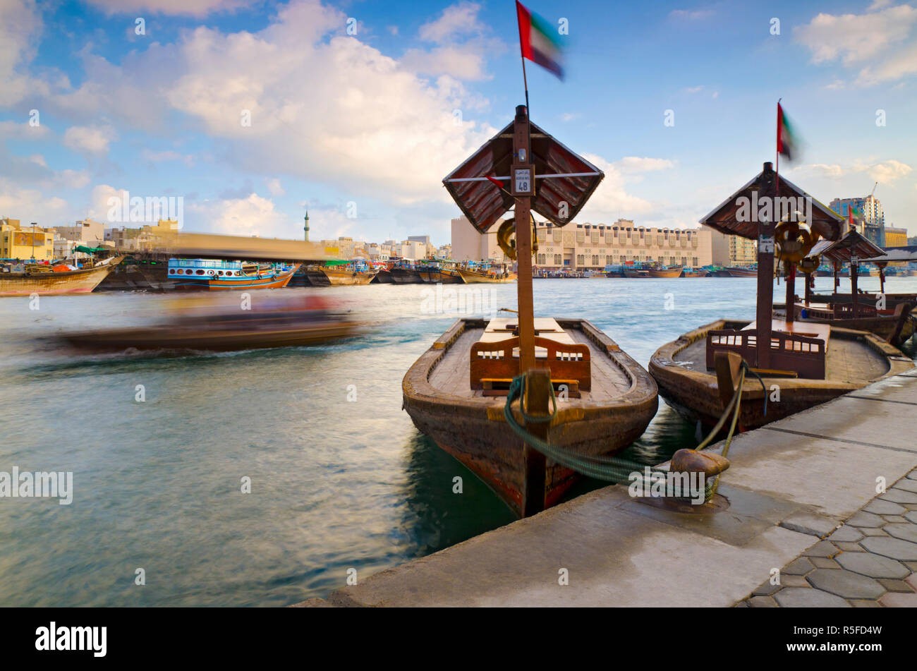 UAE, Dubai, Deira in Dubai Creek Stockfoto