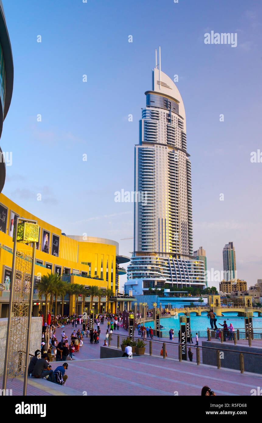 UAE, Dubai, die Adresse Downtown Hotel Stockfoto