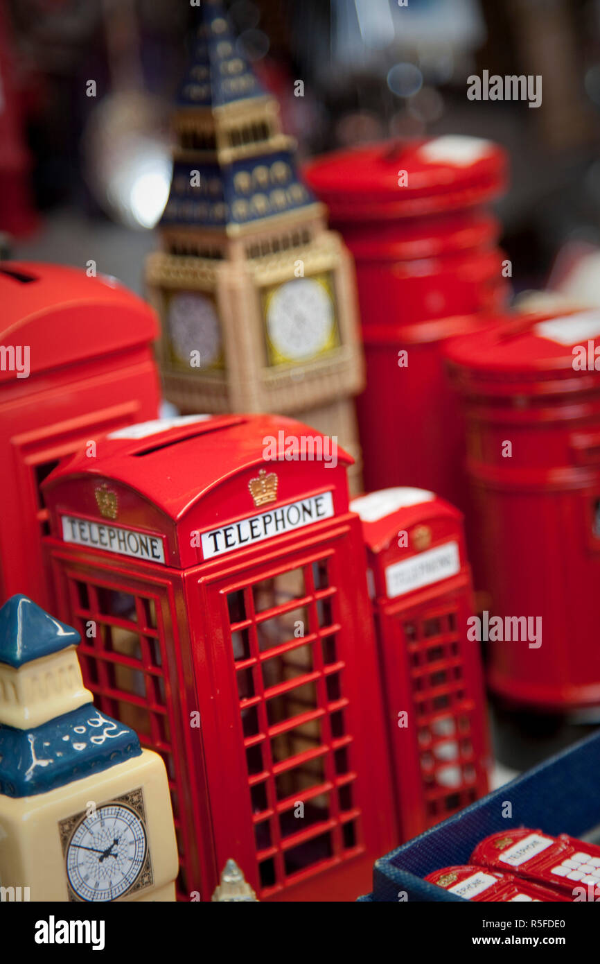 Souvenirs, London, England Stockfoto