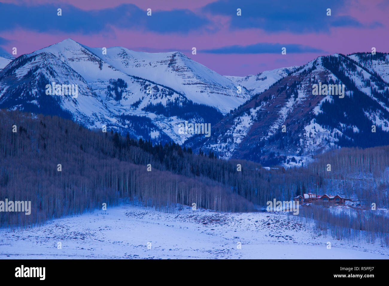 USA, Colorado, Crested Butte, Ruby Range Berge Stockfoto