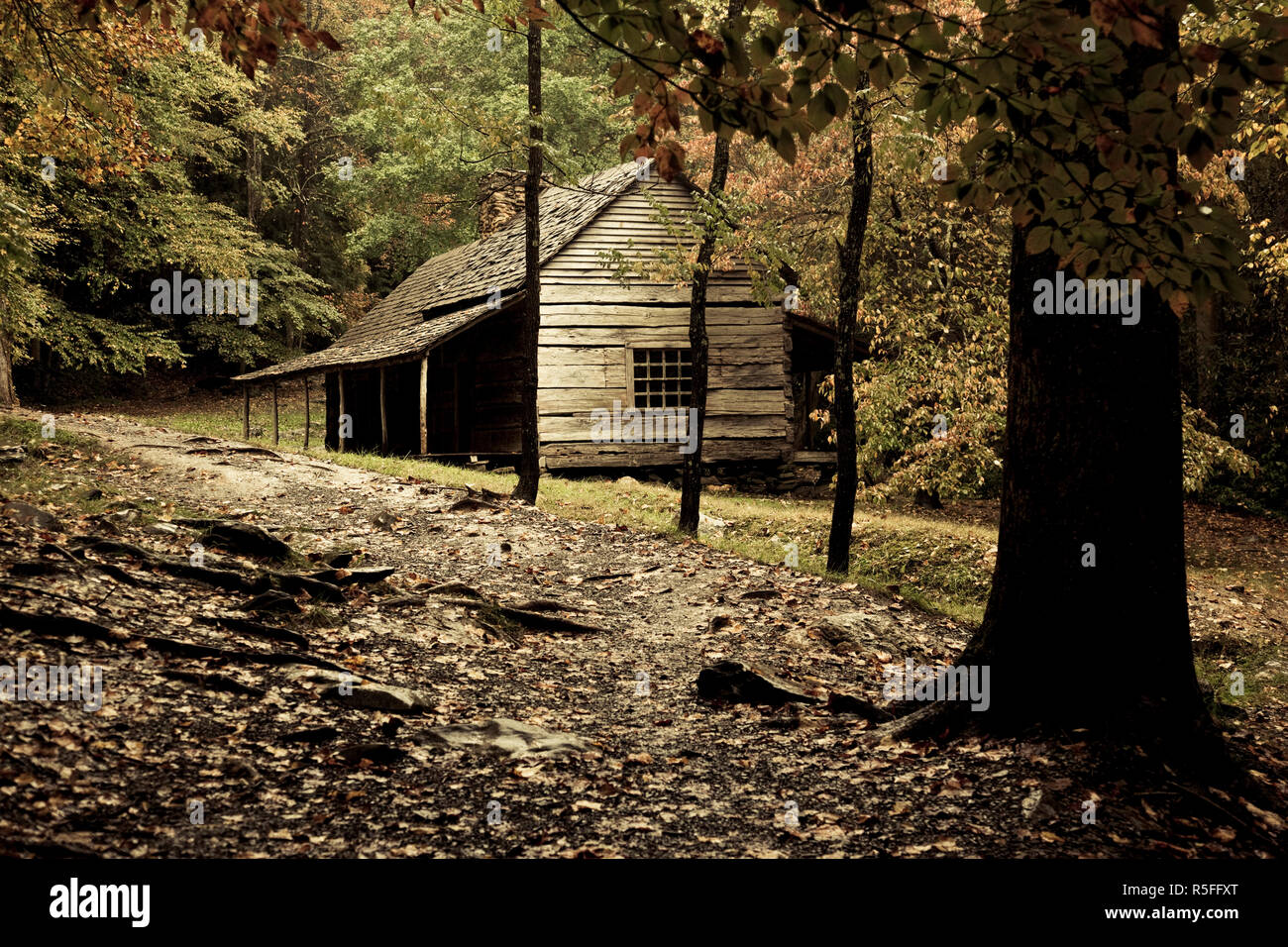 USA, Tennessee, Gatlinburg, Great Smoky Mountains National Park, historische Bud Ogle Farm, 1883-1925 Stockfoto