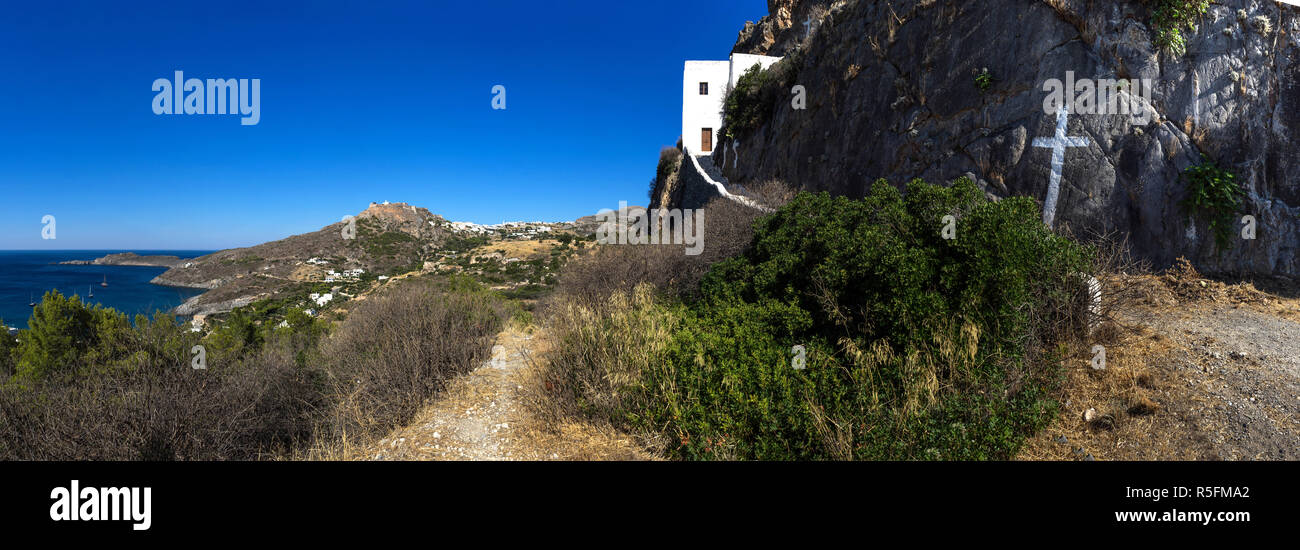 Saint John auf der Klippe Kloster in Kythira Island, Griechenland, Europa Stockfoto