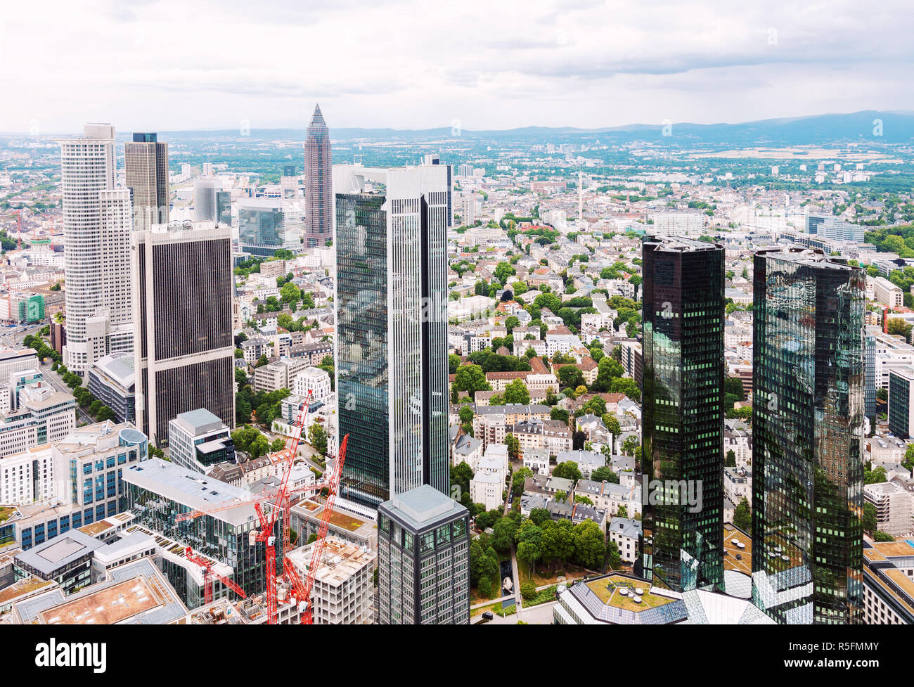 Bankenviertel in Frankfurt am Main Stockfoto