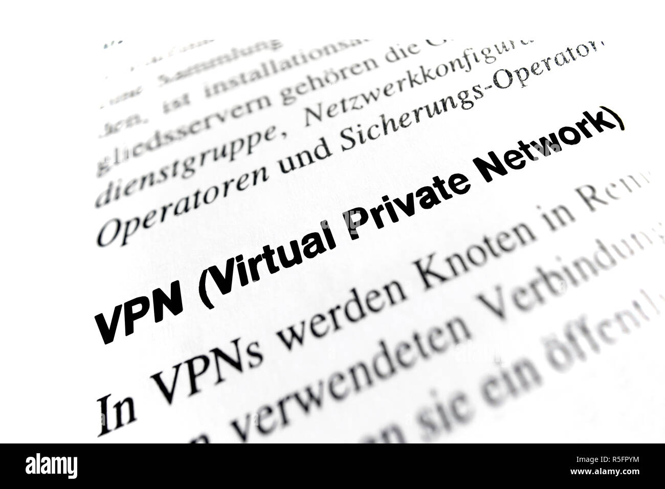 Virtuelles privates Netzwerk Stockfoto