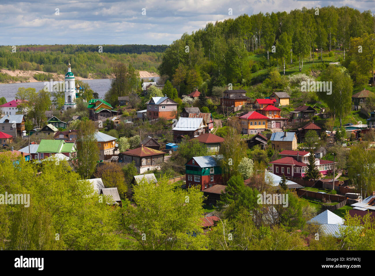 Russland, Oblast, Goldener Ring, Plyos der Wolga Stockfoto
