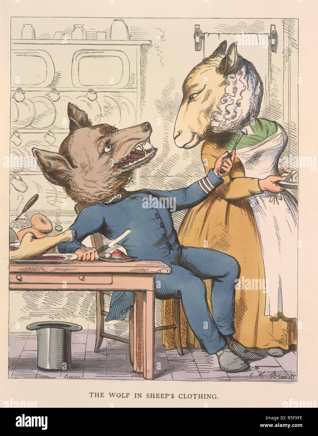Der Wolf im Schafspelz. Die Fabeln von Ã†Sop und andere. In hum übersetzt. W. Kent & Co. London