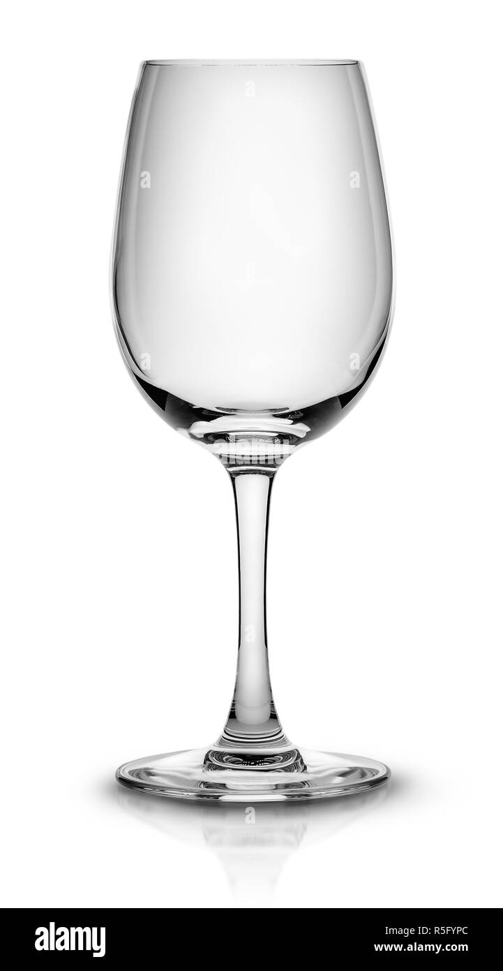 Leere Weinglas für Weißwein Stockfoto