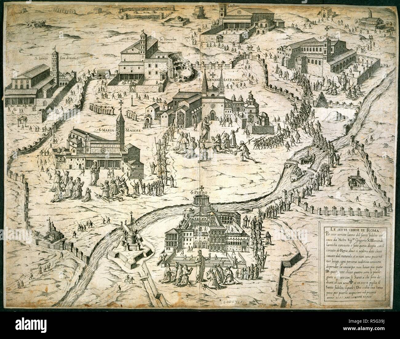 Rom. Rom. Moderne Stadt. Pläne und Ansichten. Rom. Bildliche Stadtplan von Rom. Bild von Rom übernommen. Moderne Stadt. Pläne und Ansichten. Ursprünglich veröffentlicht in Rom hergestellt. . Quelle: Maps.23807. (1), 24-25. Stockfoto