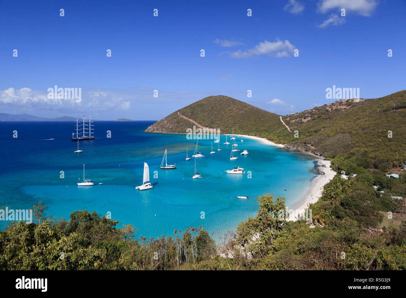 Karibik, Britische Jungferninseln, Jost Van Dyke, White Bay Stockfoto