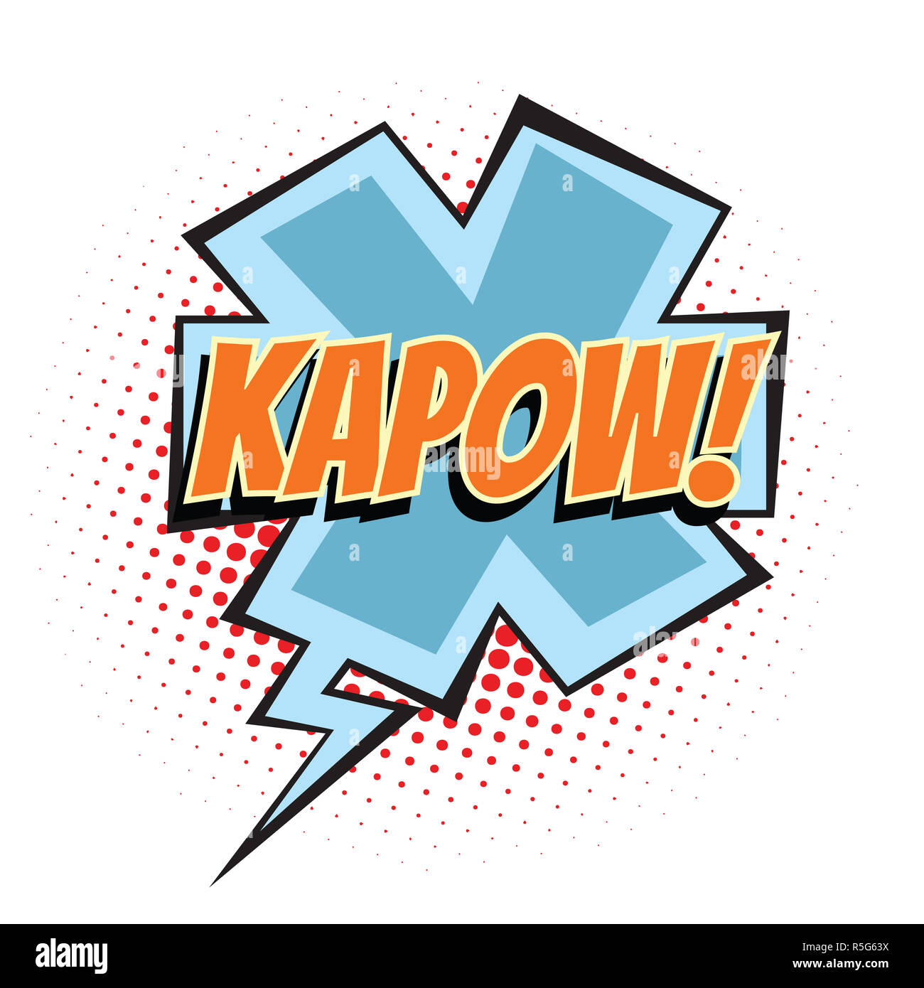 Kapow Comic-Wort Stockfoto