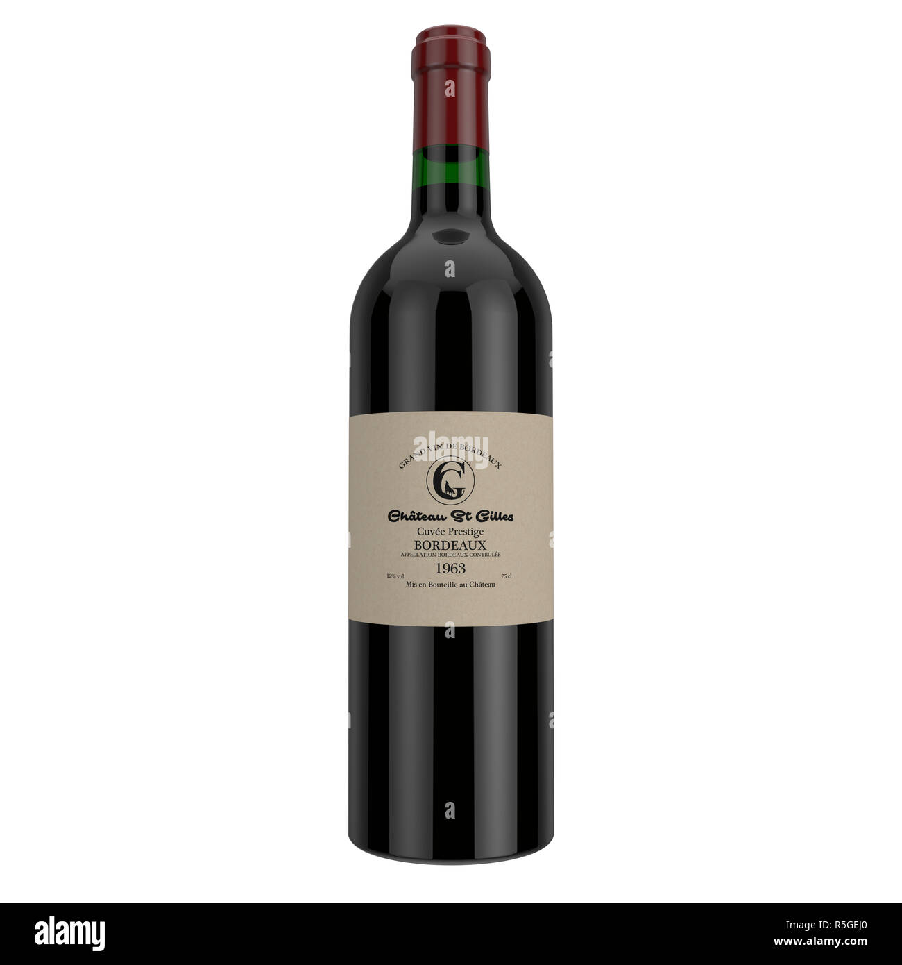 Flasche Bordeaux Stockfoto