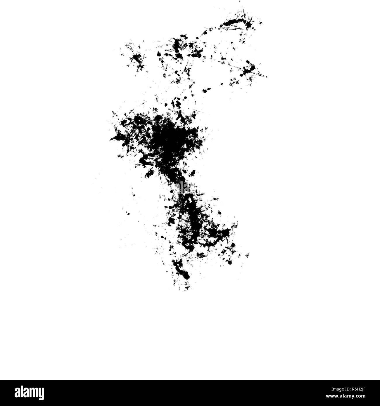 Abstrakte schwarze Flecken auf weißem Papier Stockfotografie - Alamy