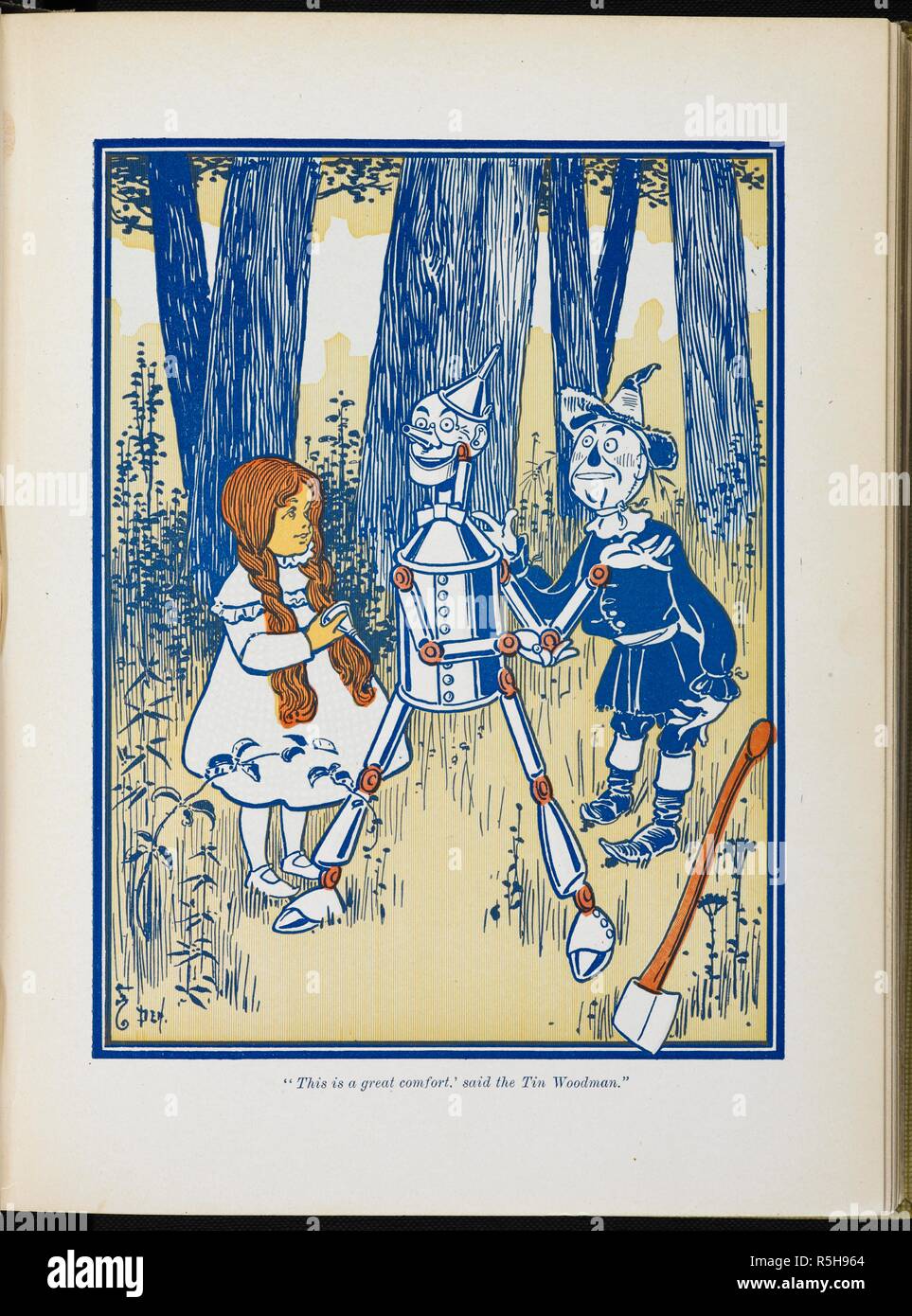 Dorothy, die Tin Woodman und die vogelscheuche. Die neuen Zauberer von  Oz... Mit Bildern von W. W. Denslow. Bobbs-Merrill Co.: Indianapolis; Hodder  & Stoughton: London, [1906]. Quelle: 12813.tt.15 gegenüberliegenden Seite  56. Autor: