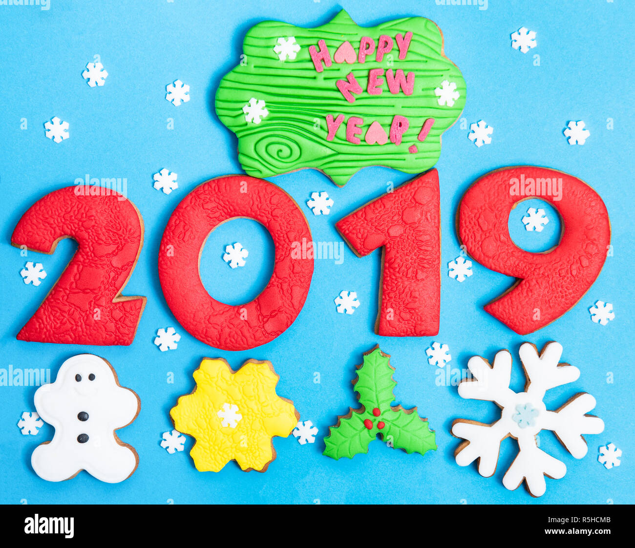 Frohes neues Jahr 2019 Stockfoto