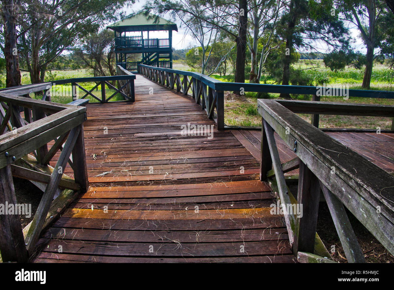 - Lake Joondalup Aussichtspunkt in Studmaster Park Stockfoto