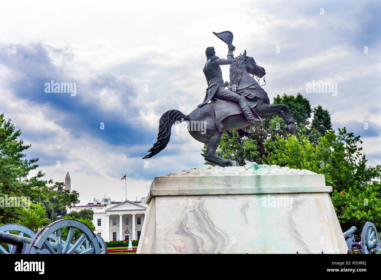 Jackson Statue Lafayette Park White House Pennsylvania Ave Washington DC Stockfoto