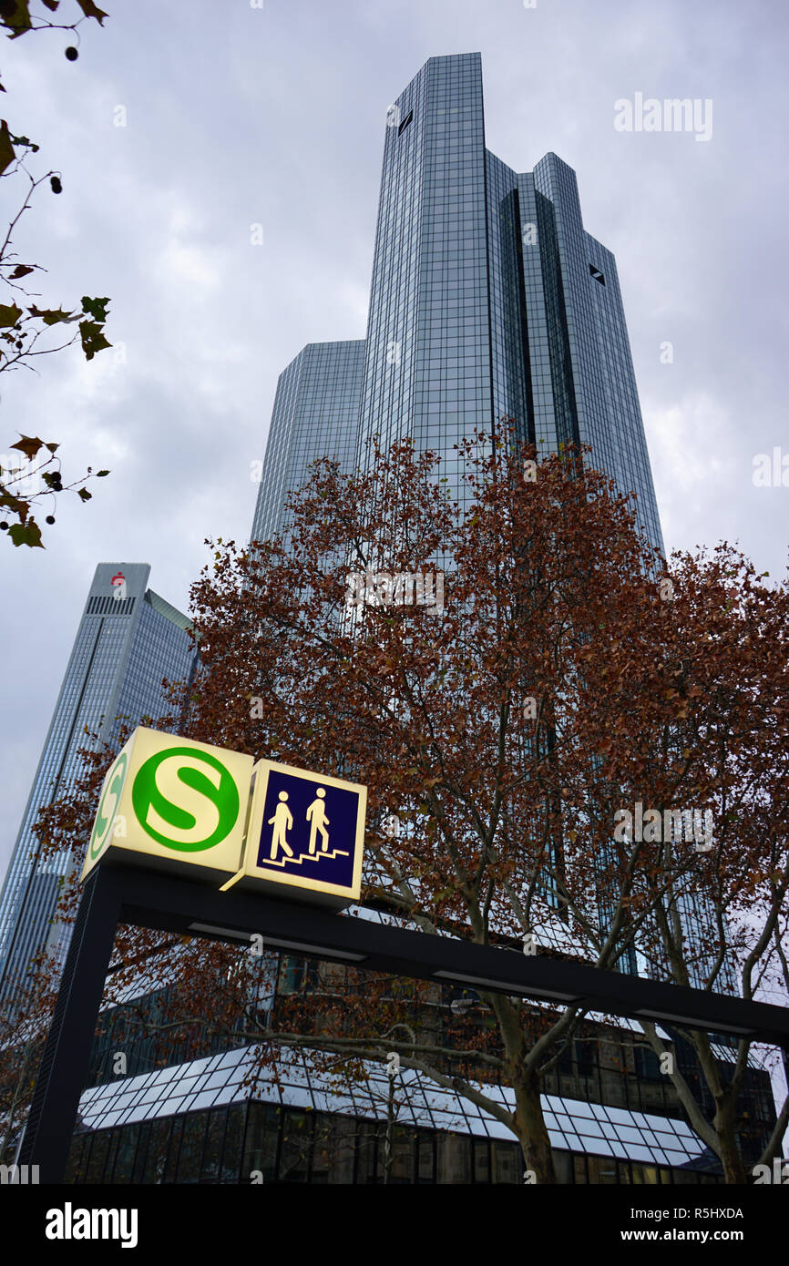 Deutsche Bank, Zentrale, Frankfurt am Main, Deutschland Stockfoto