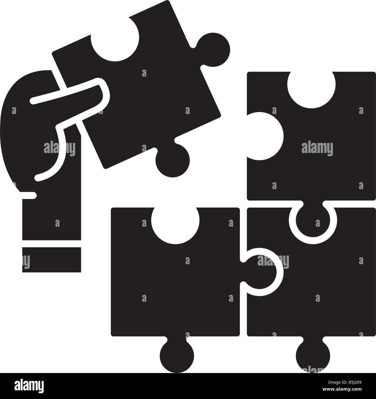 Puzzleteile Schwarze Symbol Vektor Zeichen Auf Isolierten Hintergrund Puzzleteile Konzept Symbol Abbildung Stock Vektorgrafik Alamy
