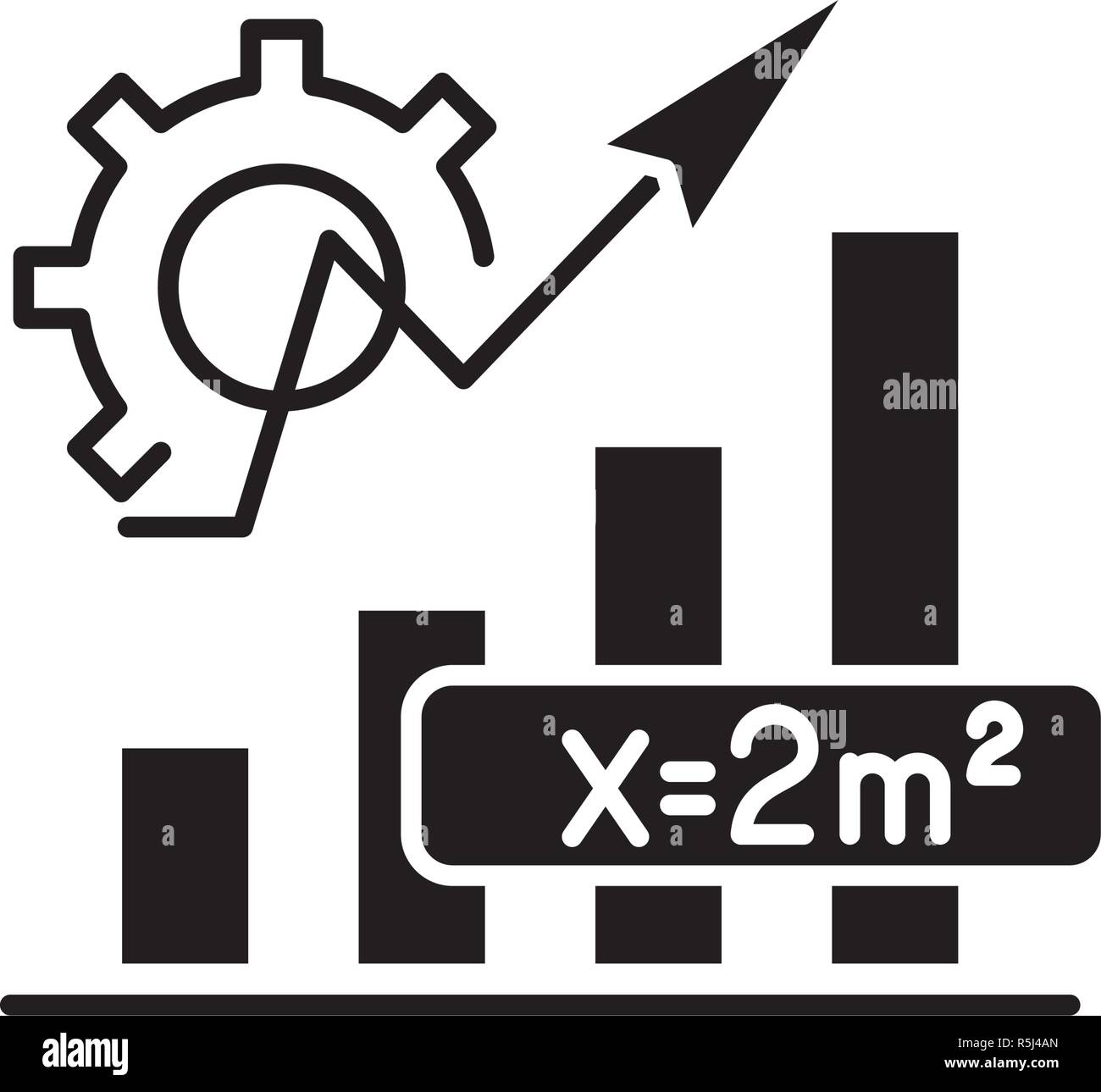 Mathematik Formel schwarze Symbol, Vektor Zeichen auf isolierten Hintergrund. Mathematik Formel Konzept Symbol, Abbildung Stock Vektor