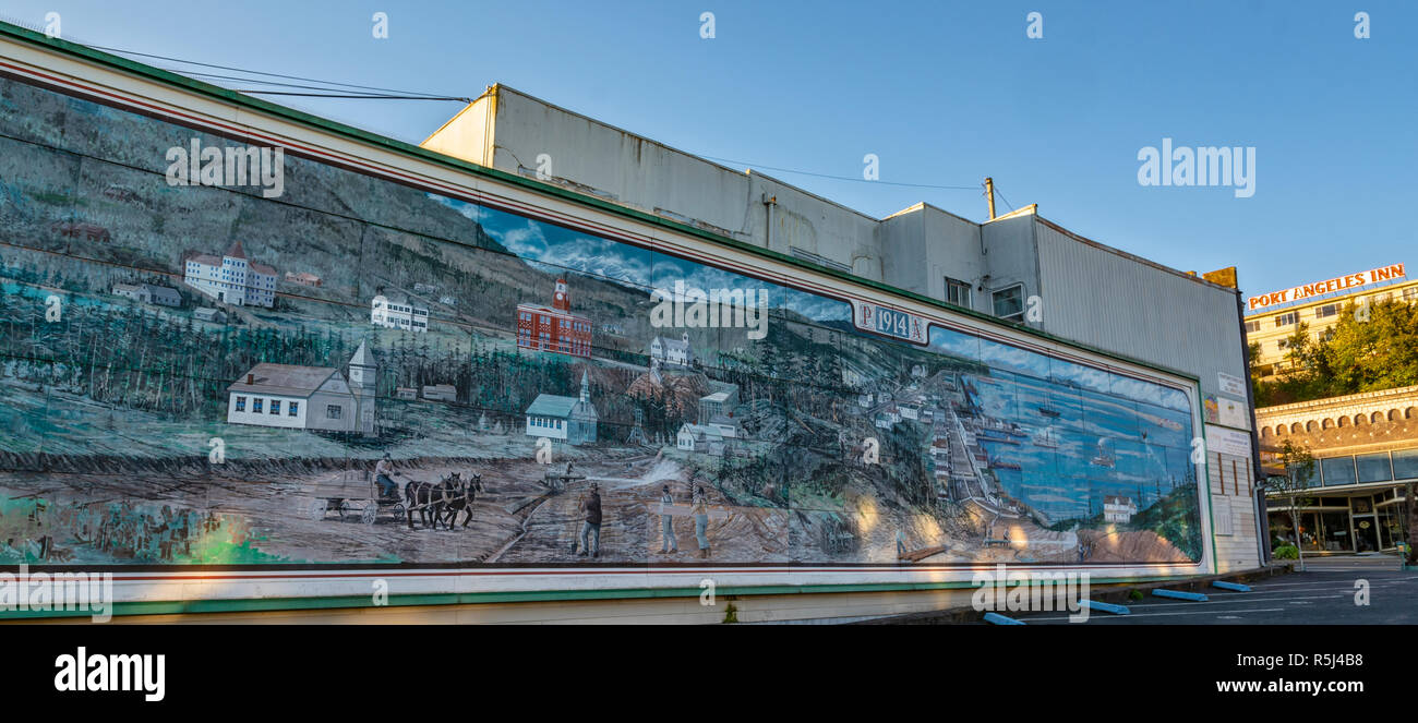 Washington Port Angeles, Downtown Stockfoto