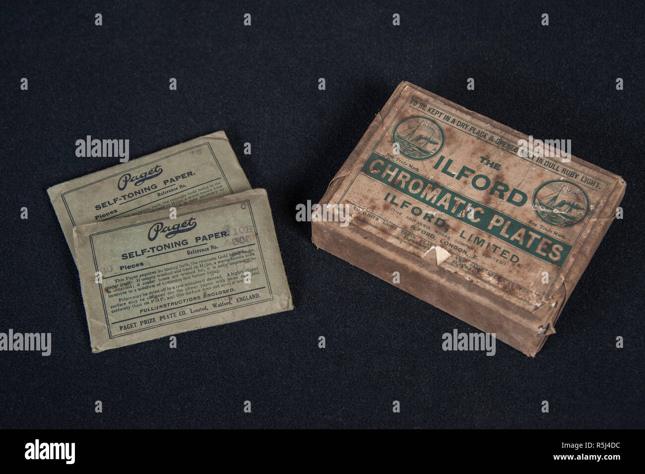 Jahrgang fotografische chromatische Platte film Stockfoto