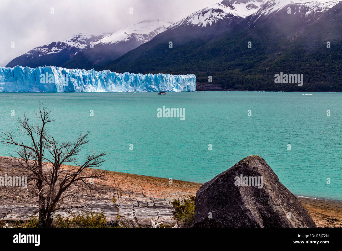 Der Gletscher Perito Moreno. Nationalpark Los Glaciares, Santa Cruz, Argentinien. Stockfoto