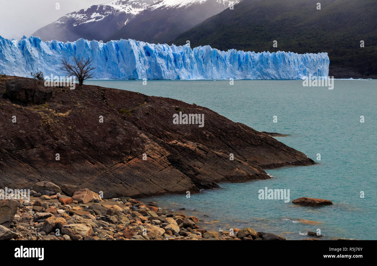 Der Gletscher Perito Moreno und Lago Argentino. Santa Cruz, Argenitna Stockfoto