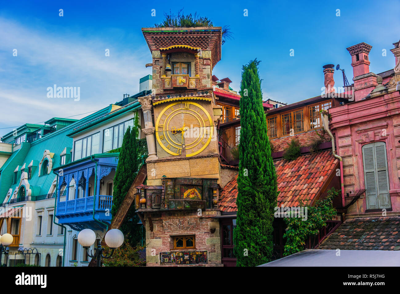 Tiflis, Georgien - 24.Oktober 2018: Rezo Gabriadze Marionettentheater von Tiflis, Georgien. Stockfoto