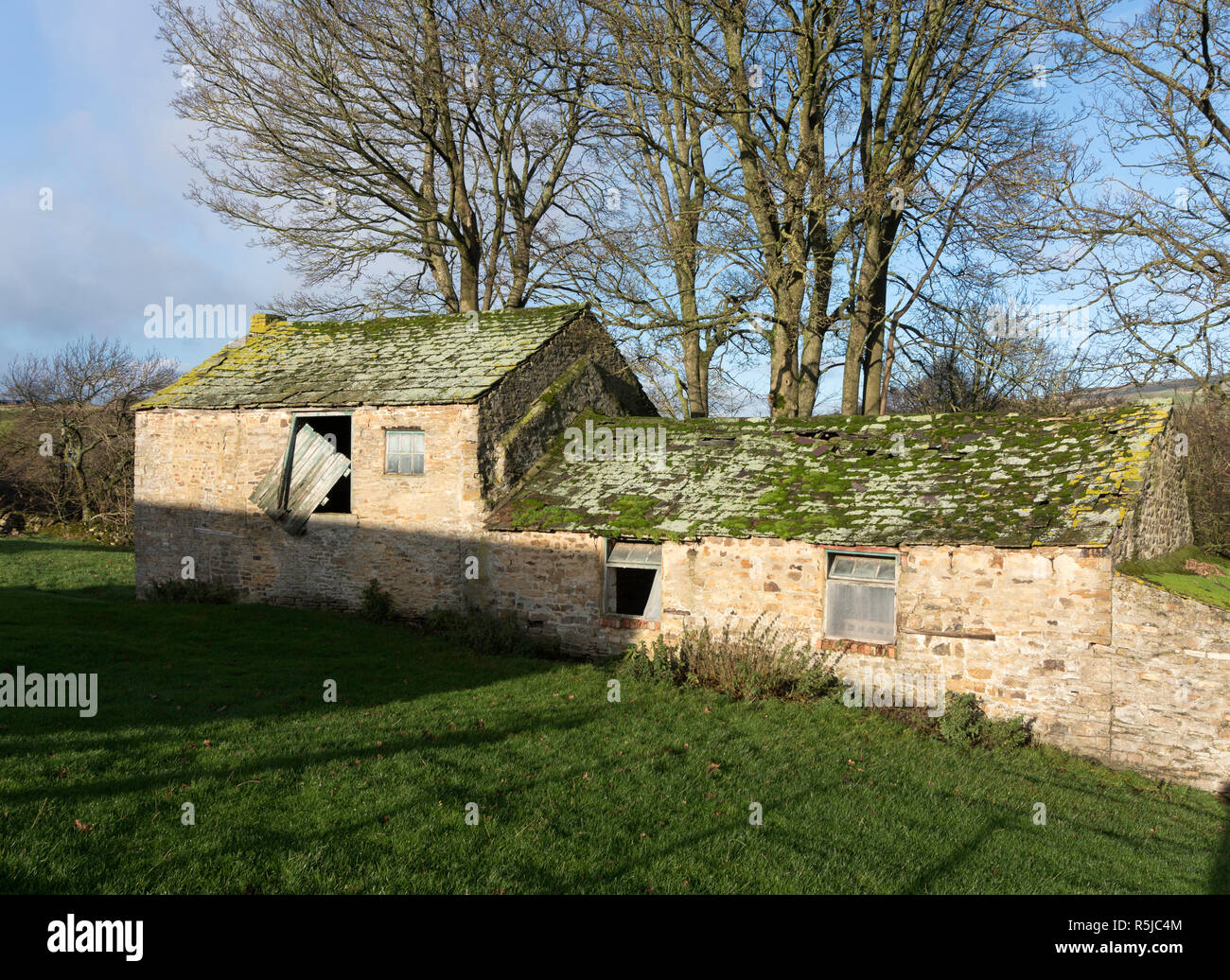 Ein Alter Stein Bauernhof Gebäude in der Nähe von Frosterley, Weardale, Co. Durham, England, UK Stockfoto