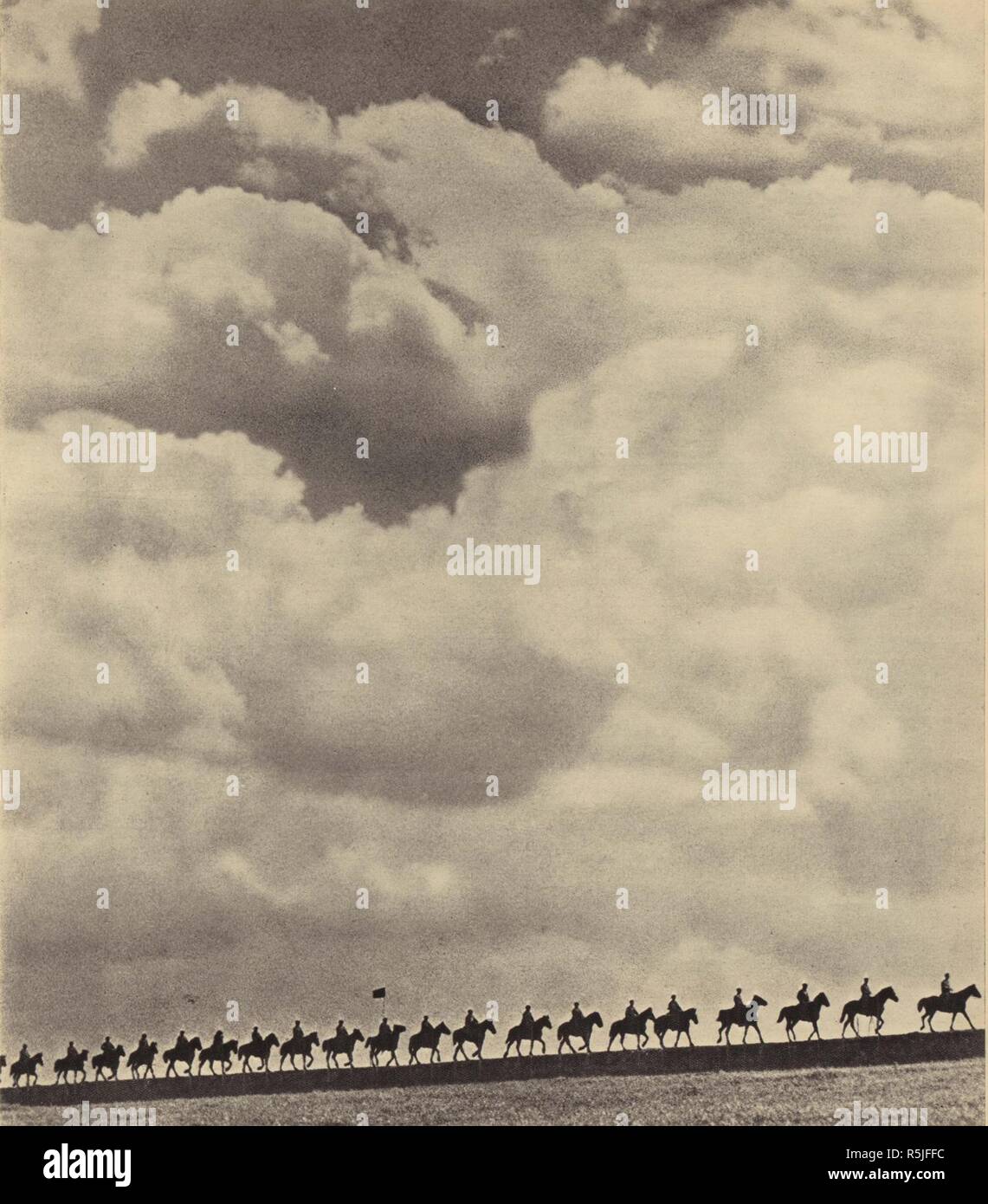 Die 1 Kavallerie Armee. Museum: Russian State Library, Moskau. Autor: anonym. Stockfoto