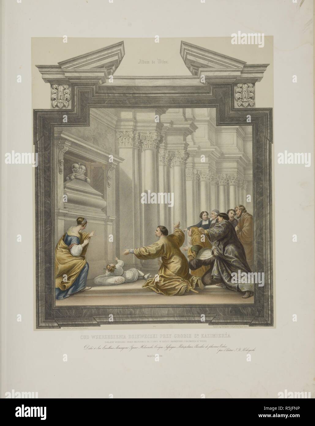 Die Auferstehung von Ursula. Wandmalerei von Michelangelo Palloni in der Kapelle des hl. Kasimir der Kathedrale von Vilnius. Museum: private Sammlung. Autor: Laurent Deroy, Isidor. Stockfoto