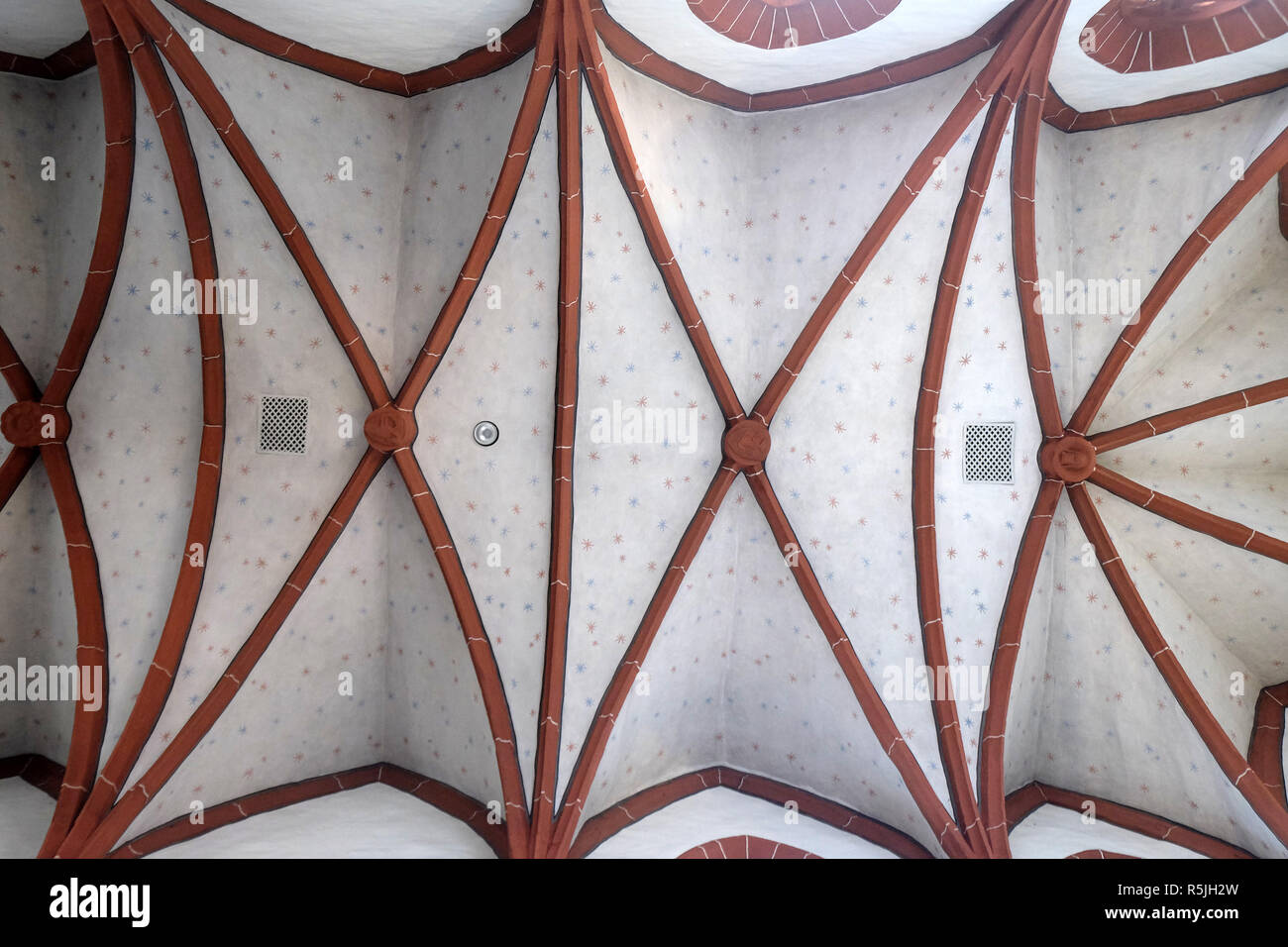 Decke in Maria im Grunen Tal Wallfahrtskirche Retzbach im bayerischen Landkreis Main-Spessart, Deutschland Stockfoto