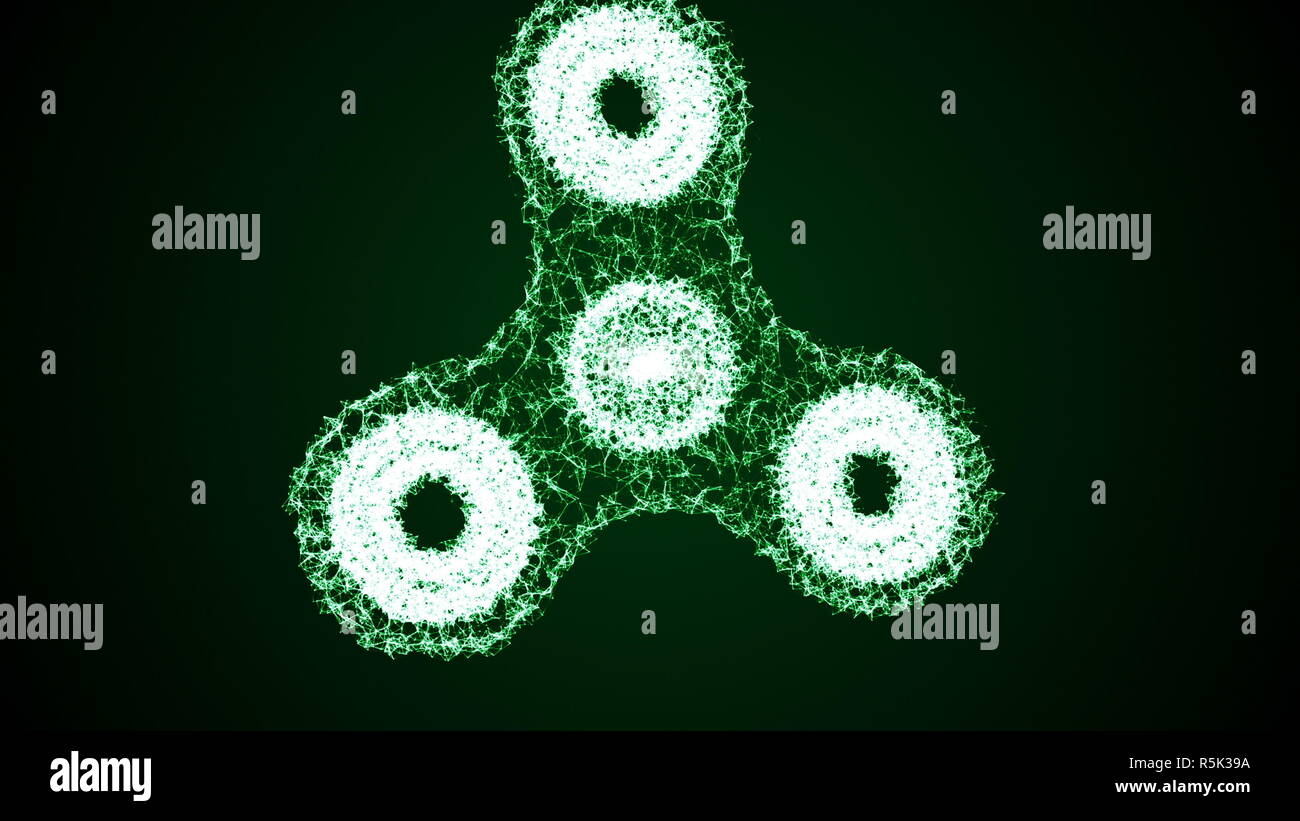 Plexus Spinner zappeln. Technologie Hintergrund Stockfoto
