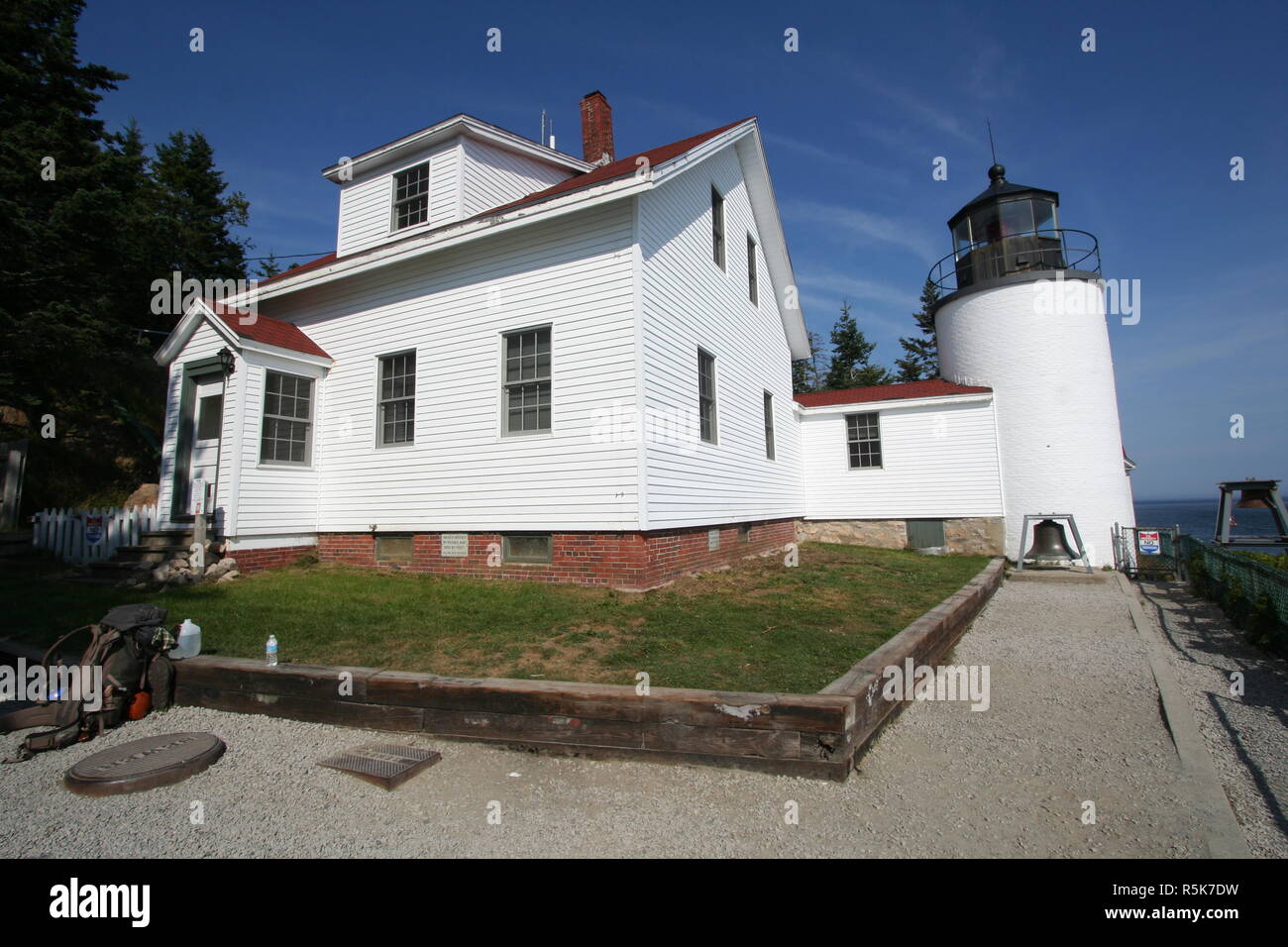 Bass Harbor Head Lighthouse auf Mount Desert Island in Tremont Maine in der Nähe Acadia National Park Stockfoto