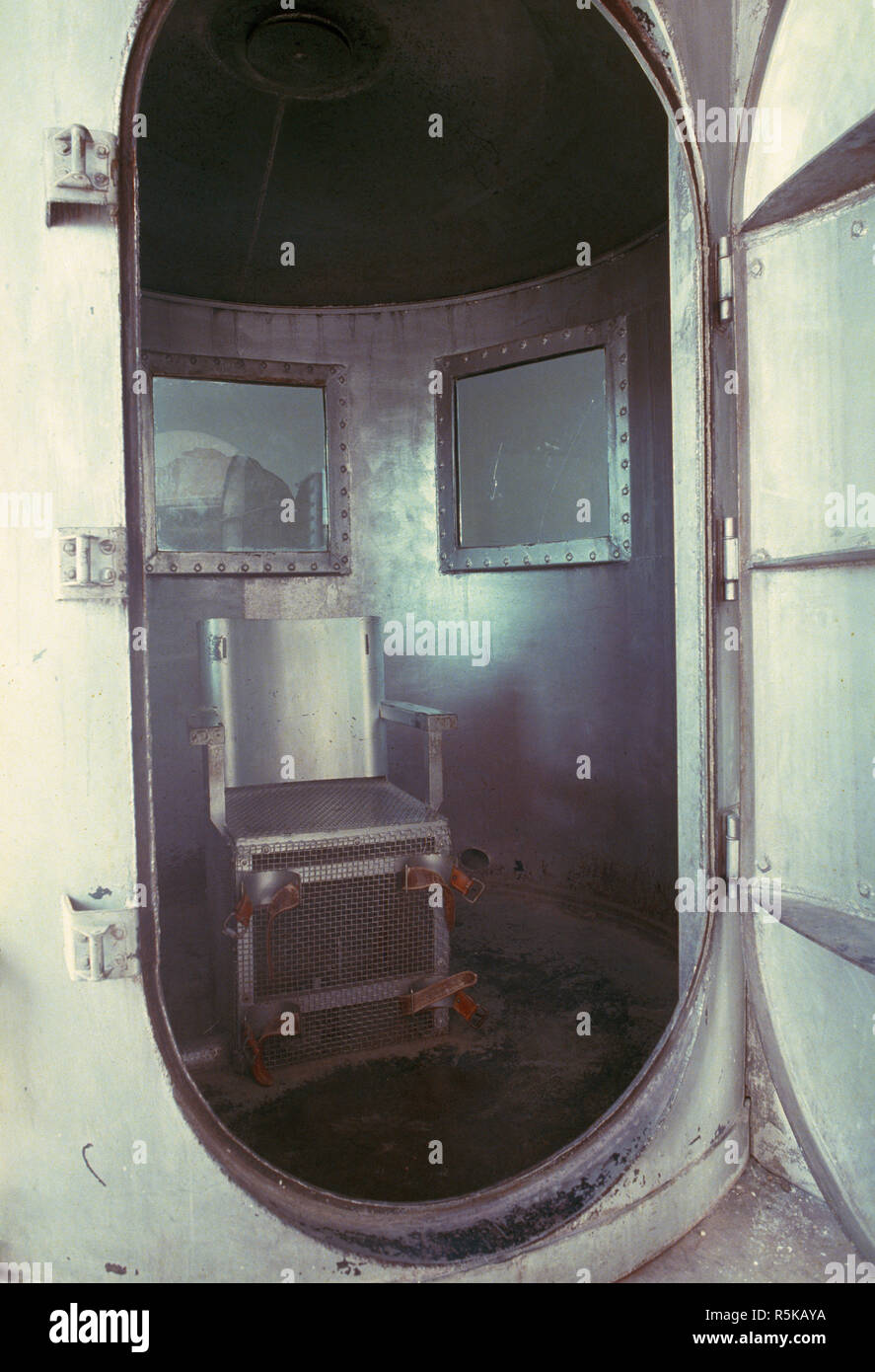 Historische Gaskammer in Wyoming Grenze Gefängnis, USA Stockfoto