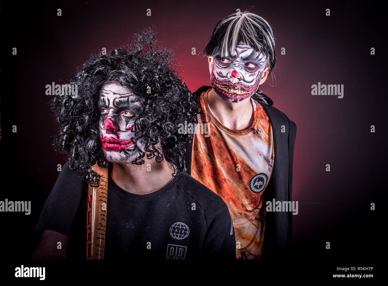 Clown Duo-Purge Stockfoto