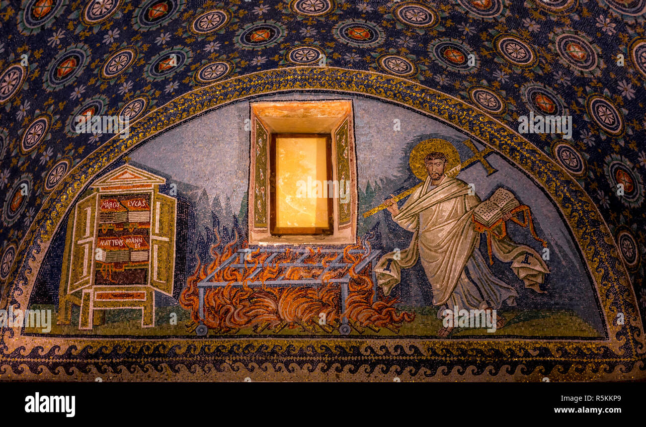 Ravenna byzantinische Mosaiken Stockfoto