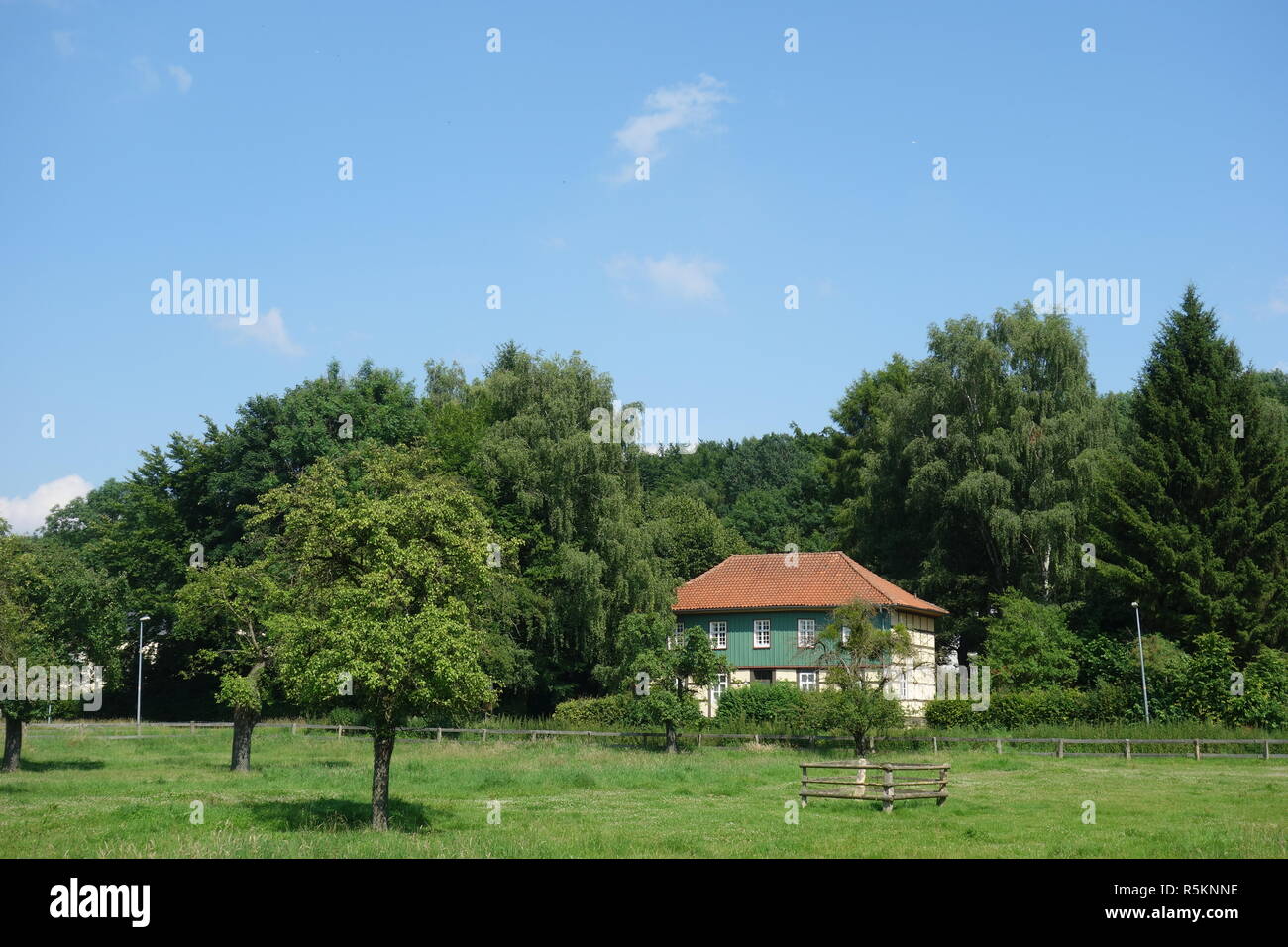 Historische Bauernhöfe in sÃ¶ der Burg in Niedersachsen Stockfoto