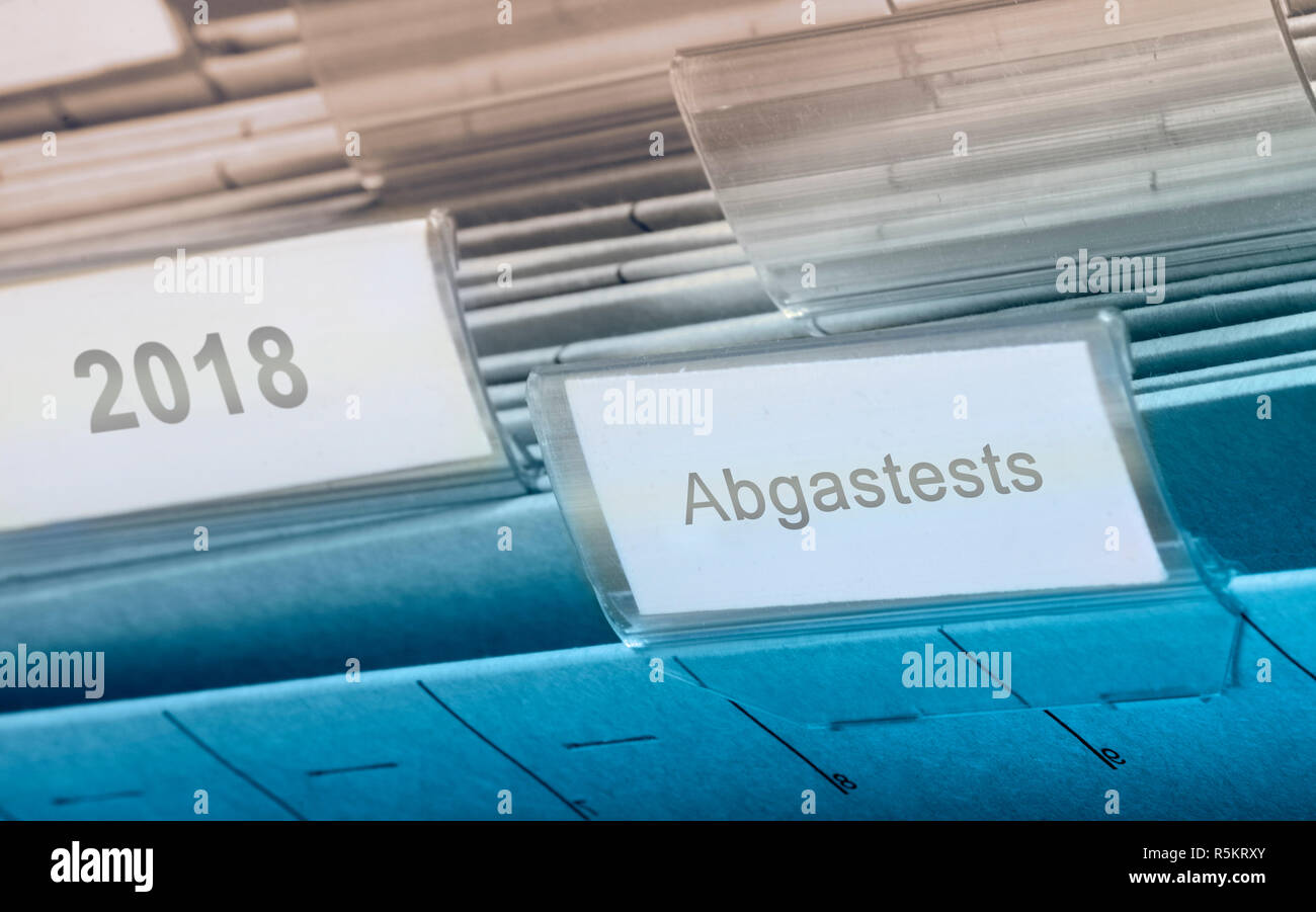 Abgas Tests 2018 Stockfoto