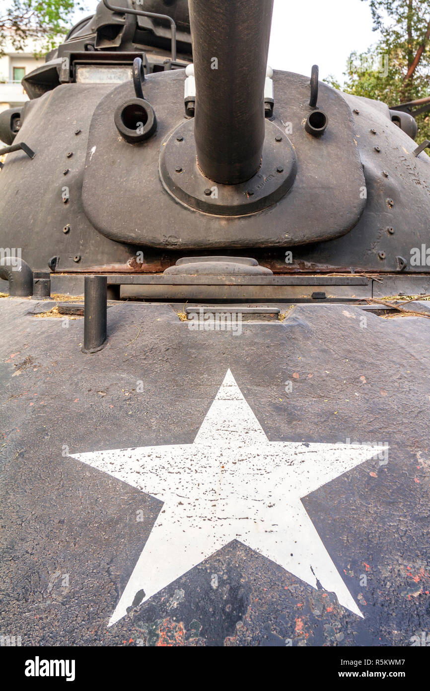 Vietnam, Ho Chi Minh Stadt, Bezirk 3, US Army Tank im Freigelände des Museum der Kriegszeugnisse geparkt Stockfoto