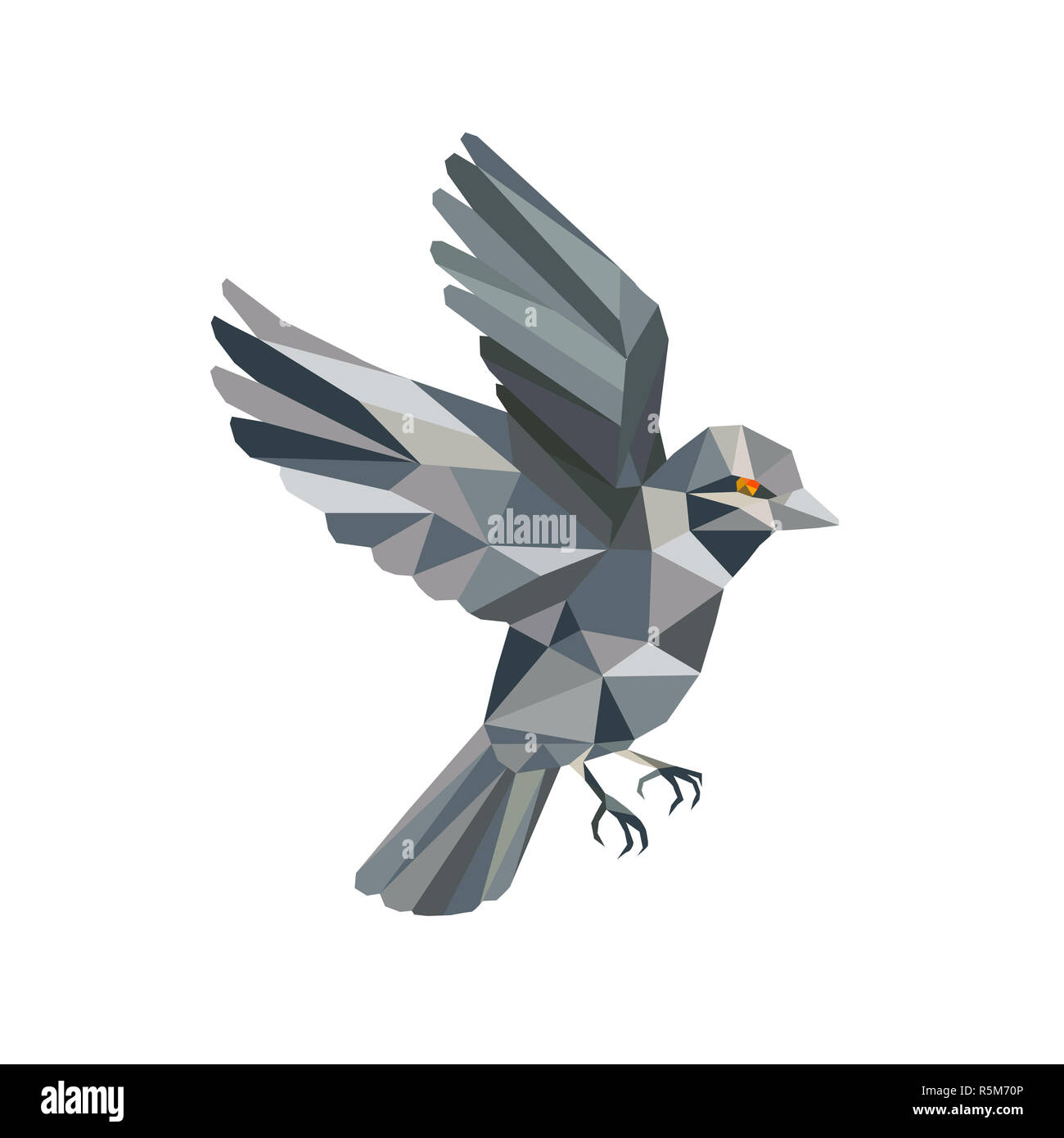 Alte Welt Sparrow Low Polygon Stockfoto